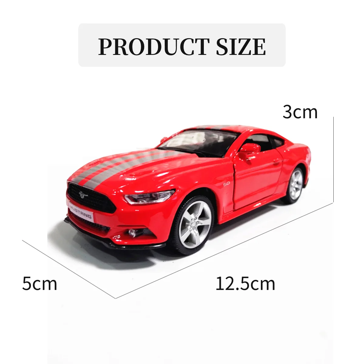 1:36 Car Model Ford Mustang 2015 Scale Metal Diecast Replica Home Office Miniature Art Vehicle Hobby Decoration Kid Boy Toy