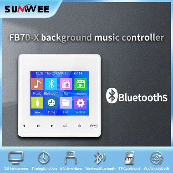 Thuis Bluetooth Versterker Muur Achtergrond Muziek Gastheer Controle Systeem Mini Touch Key Plafond Luidspreker Audio Panel U Disk En Tf kaart