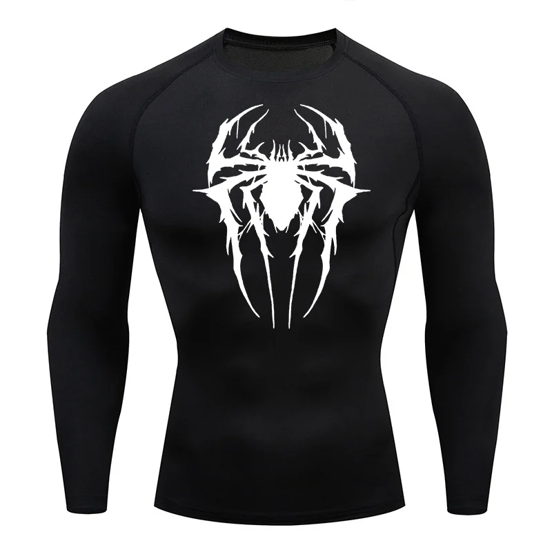 Men's Compression Long-Sleeve T-Shirt Quick-Dry Gym Training Sportswear