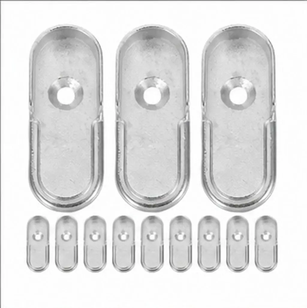 10Pairs Heavy Duty Closet Rod Holders Zinc Alloy Wall Mounted Wardrobe Pole Brackets Clothes Rail Support Brackets