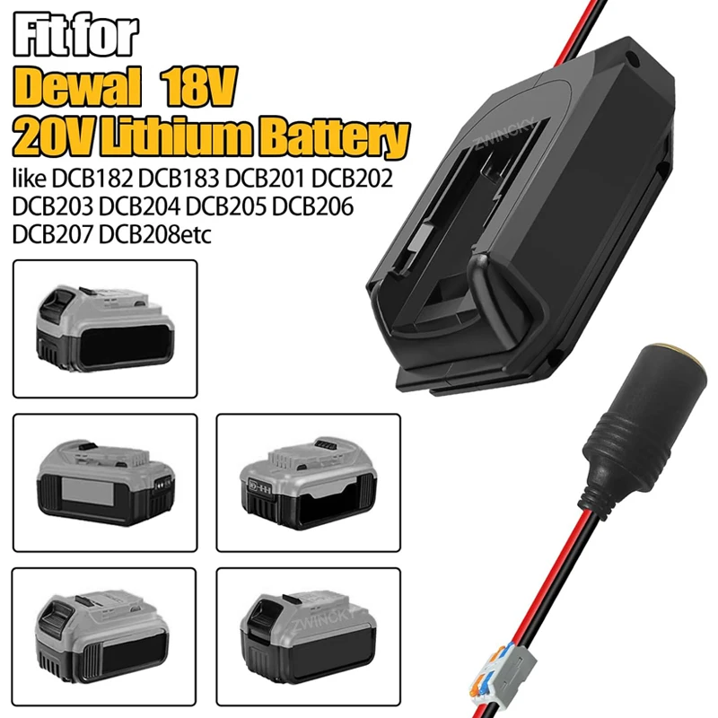 18V zu 12V Abwärtswandler für Makita/Dewalt/Milwaukee/Bosch, Batterieadapter, Zigarettenanzünderadapter, Power-Wheel-Adapter – Detail 6