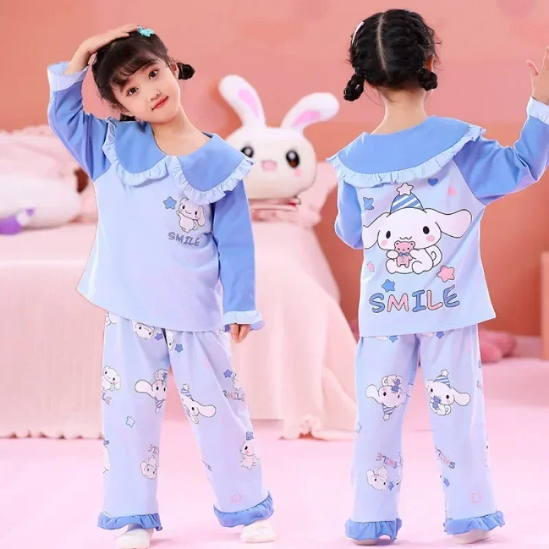 Kawaii Children Pajama Sets Durable Soft Comfortable Nightwear Set Casual Loose Indoor Clothes Boys Girls Autumn Winter Clothes