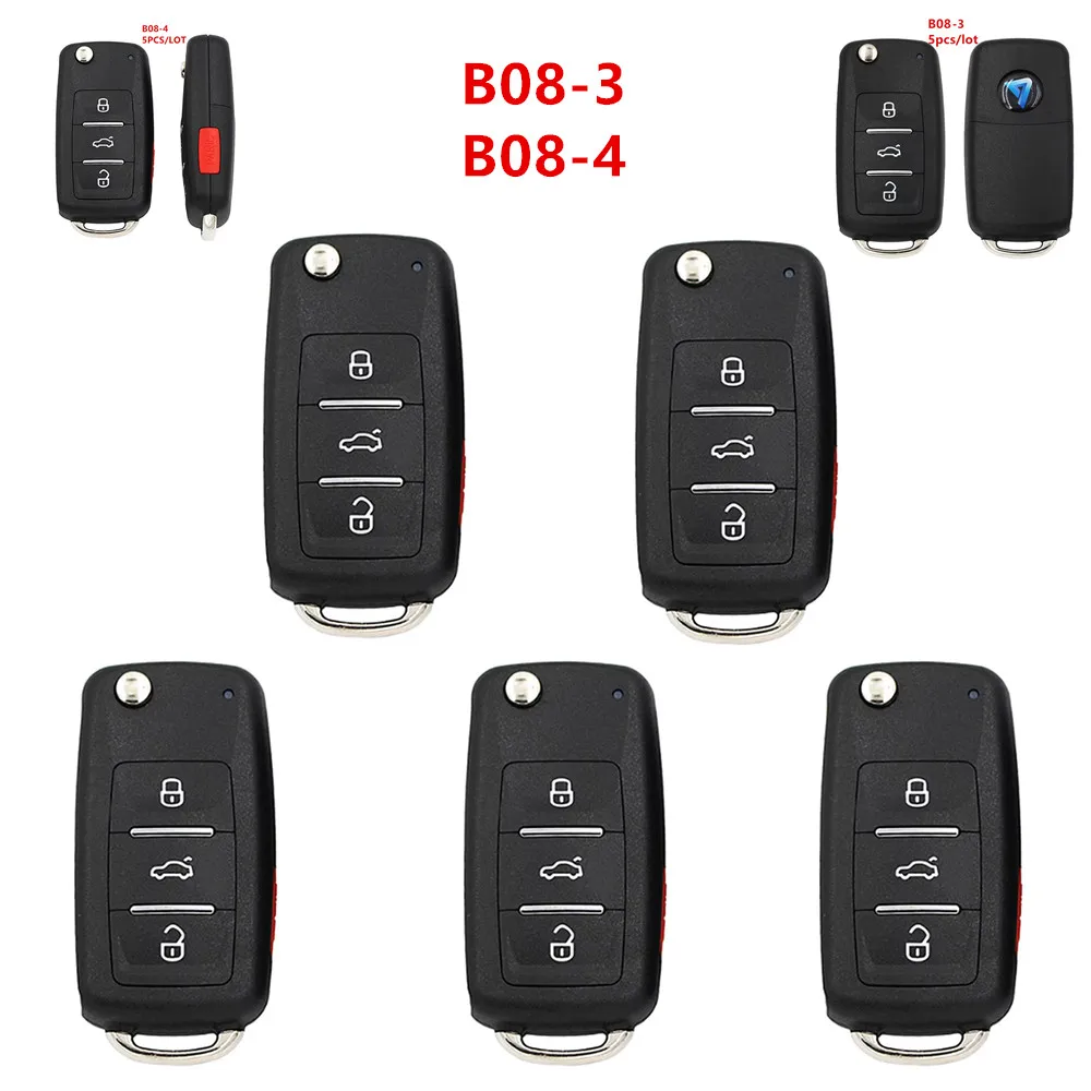 

5PCS/LOT KEYDIY B08-3 B08-4 Button B Series Universal KD Remote Control Smart Car Key For KD900/MINI/KD-X2 Programmer