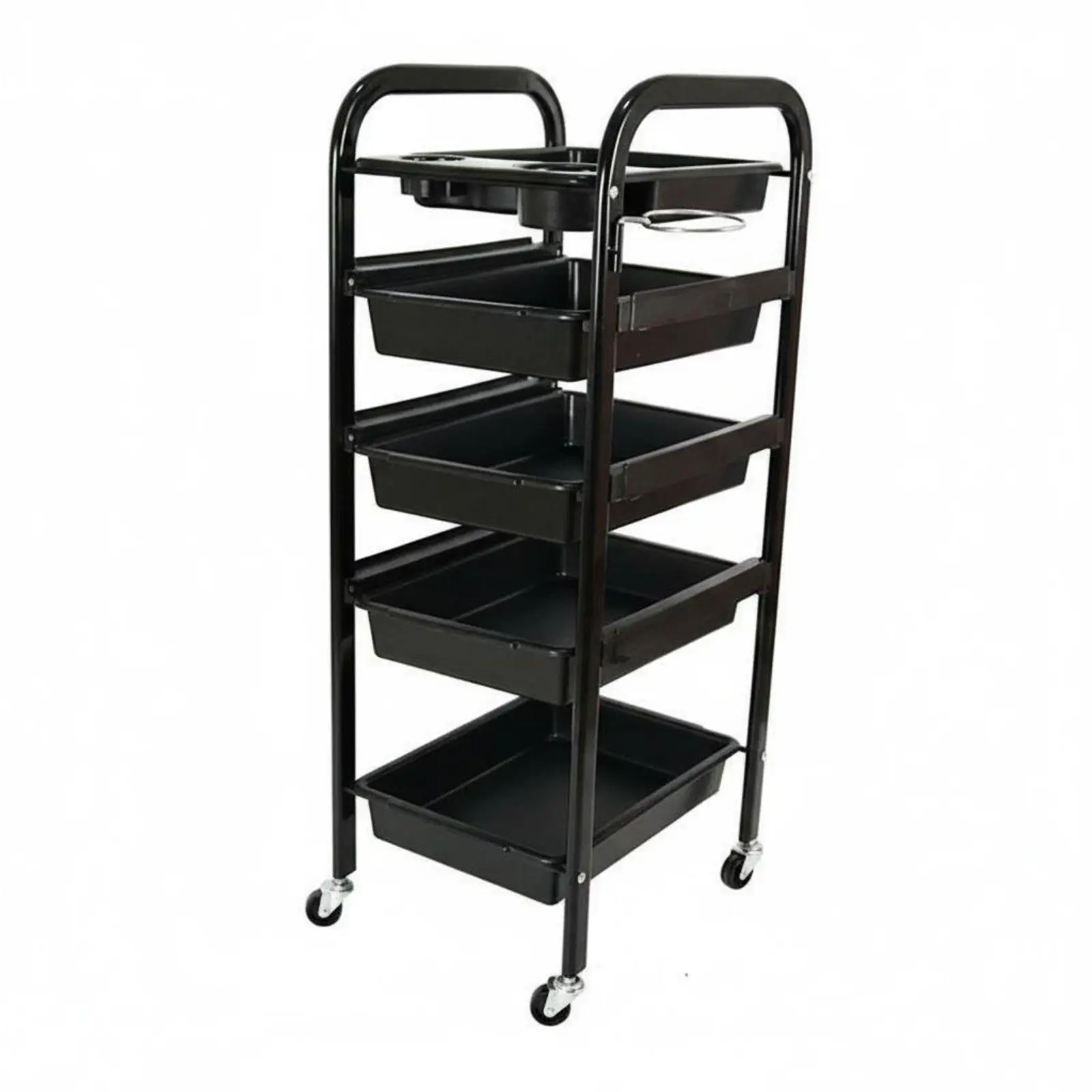 Mobile Beauty Salon Rolling Cart with Pull Out Drawers Hairdresser Tool Trolley for Spa and Barbershop