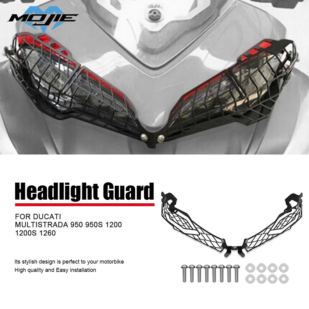 

Motorcycle For Ducati MULTISTRADA 950 950S 1200 1200S 1260 S D AIR ENDURO Headlight Headlamp Grille Shield Guard Cover Protector