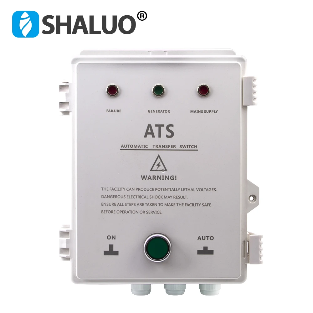 10KW Gasoline Diesel Engine ATS Control Box Auto Start Controller Single Phase 220V 2P Three Phase 380V 4P Generator Parts