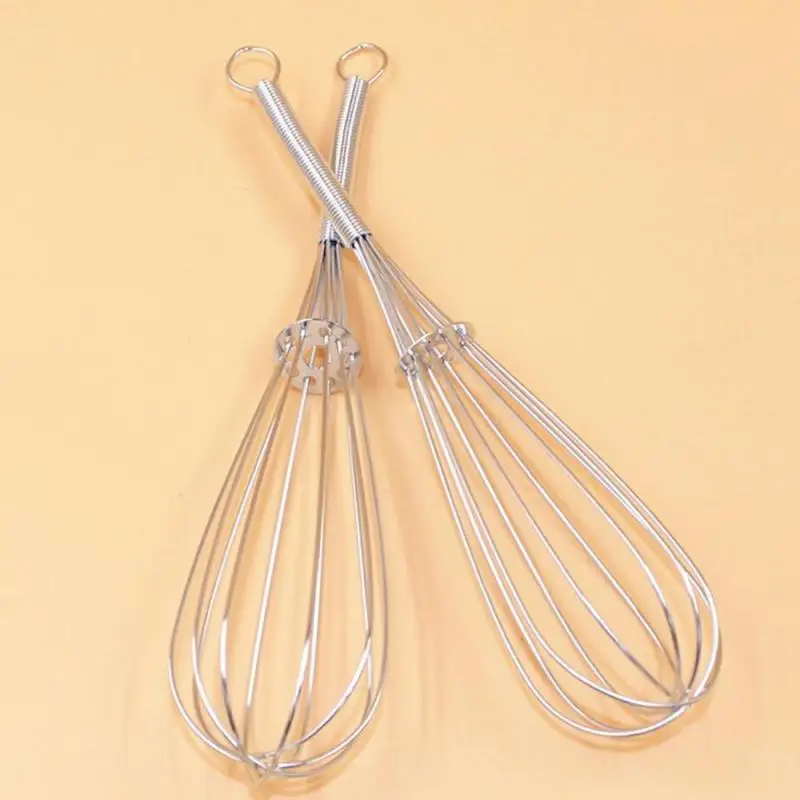 Stainless Steel Balloon Wire Whisk Manual Egg Beater Mixer Kitchen Baking Utensil Milk Cream Butter Whisk Mixer