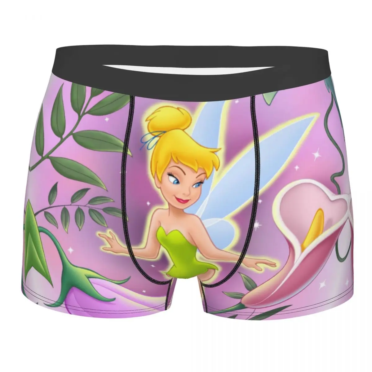 

Мужские боксеры с милым рисунком Тинкер Белл на заказ, нижнее белье с 3D принтом, трусы, мягкие трусы