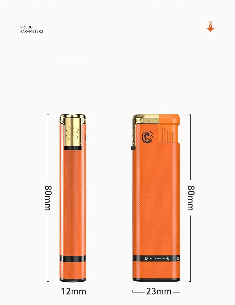 Fashion Windproof Blue Flame Gas Lighter Home Wholesale Thick Durable Cigar Lighter Customized Outdoor Travel Survival Tool Gift view 6