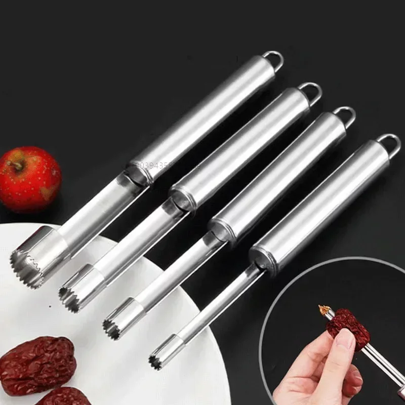 Stainless Steel Fruit Corer Red Dates Apple Pear Corer Fruit Seed Core Remover Slicer Knife Kitchen Fruit Vegetable Gadgets