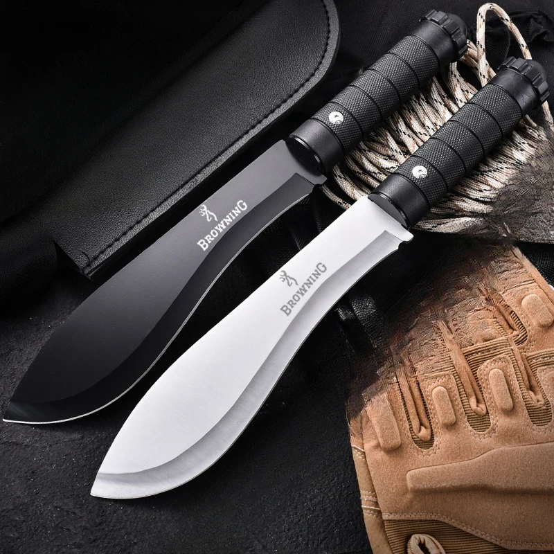 Outdoor Knives Camping Multifunctional Wilderness Survival Knife High Hardness Wilderness Portable Camping and Cooking Convenien