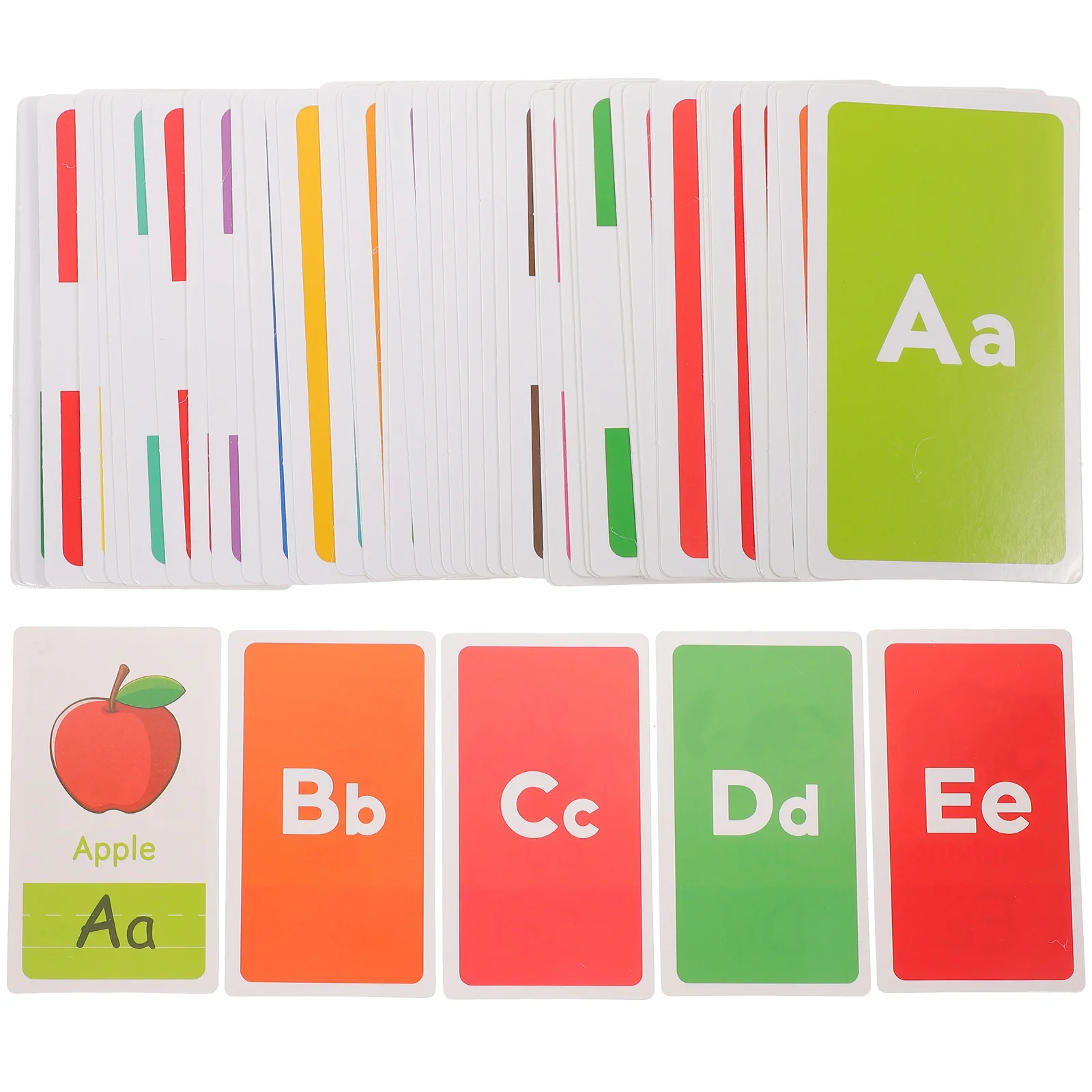 58 Stück Lernkarten für die frühe Bildung, Buchstaben, Zahlenform, Farberkennung, kognitive Lernspiele für Kinder im Kindergarten