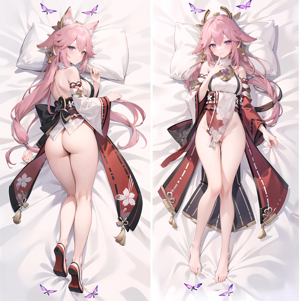 

Dakimakura Hot Anime Yae Miko (Genshin Impact) Double Sided Adult Pillowcase Body Pillow Cover Otaku Gift