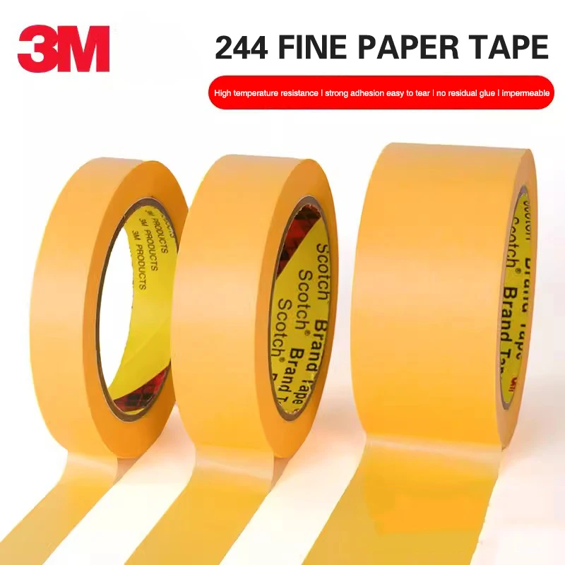 3M 244 Masking Tape Shielding Protects Car Paint High Temperature Resistance Writable Tape Doesn\'t Stick Multifunctional Tape