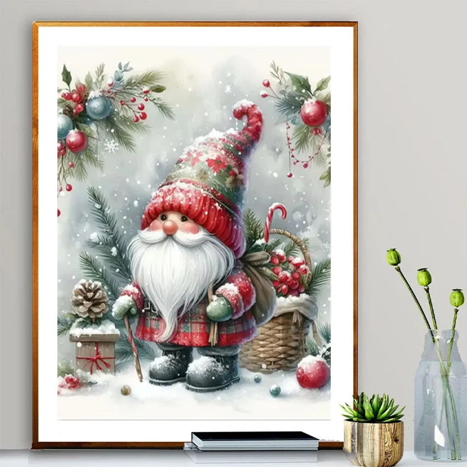 New Collection Cartoon Christmas Gnome 5d Diamond Painting Mosaic Embroidery Cross Stitch Kits Full Drill Wall Art Home Decor