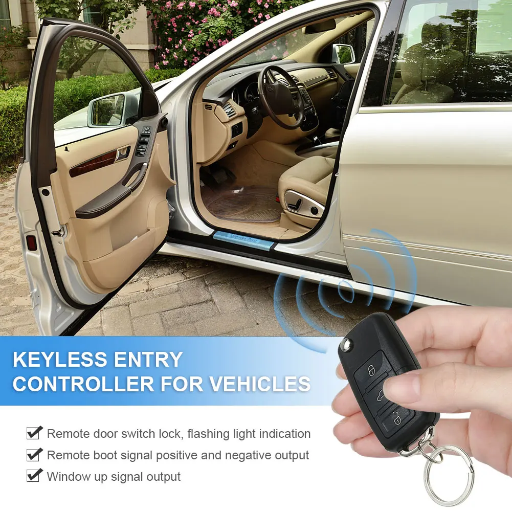 Car Central Locking 12V Remote Central Locking Kit 433.92MHz Car Door Lock DIY Universal Car Security System Car Alarm System