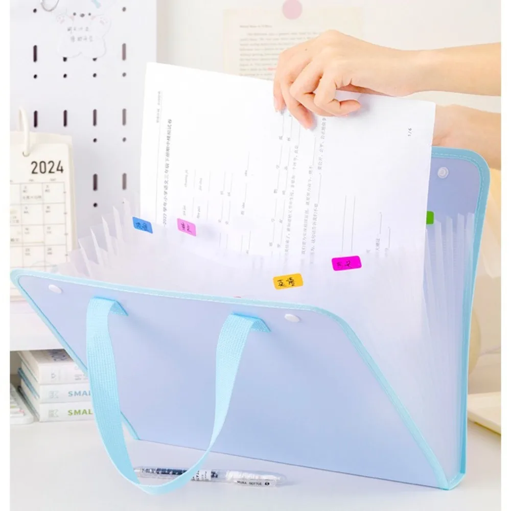 A4 توسيع مجلد الملفات باليد متعدد الطبقات حامل ملفات الجهاز سعة كبيرة مكتب اللوازم المدرسية ورقة منظم المستندات