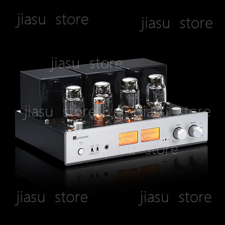Q-019 MUZISHARE X7 Integrated Vacuum Tube Amplifier KT88x4 AB1 Push-pull Amp 25~45W TR~UL Switch 110V/220V MM Phono