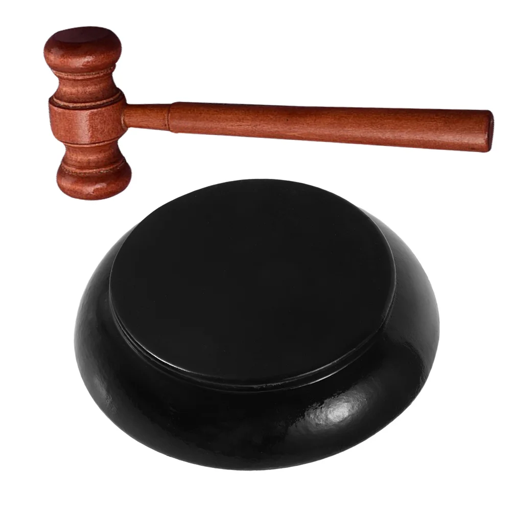 

1Set Children's Courtroom Props Wooden Judge Gavel and Block Set for Role Play Auction Trials Educational Fun Realistic Design
