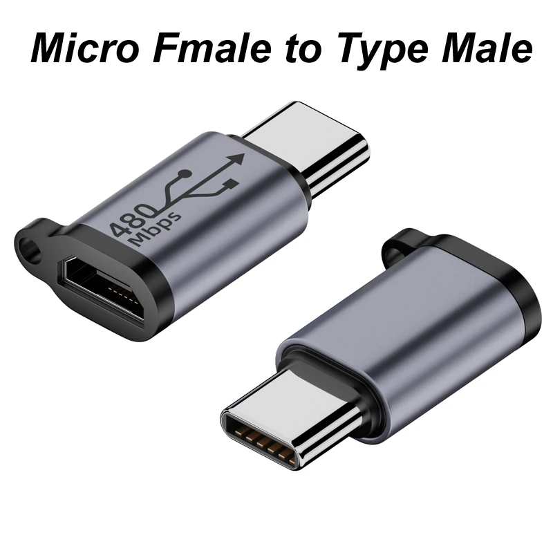 Type-c to Micro,Micro to Type c,type c to mini usb,Micro to mini usb adapter,Famele to Male adapter for 480Mbps data Transfer