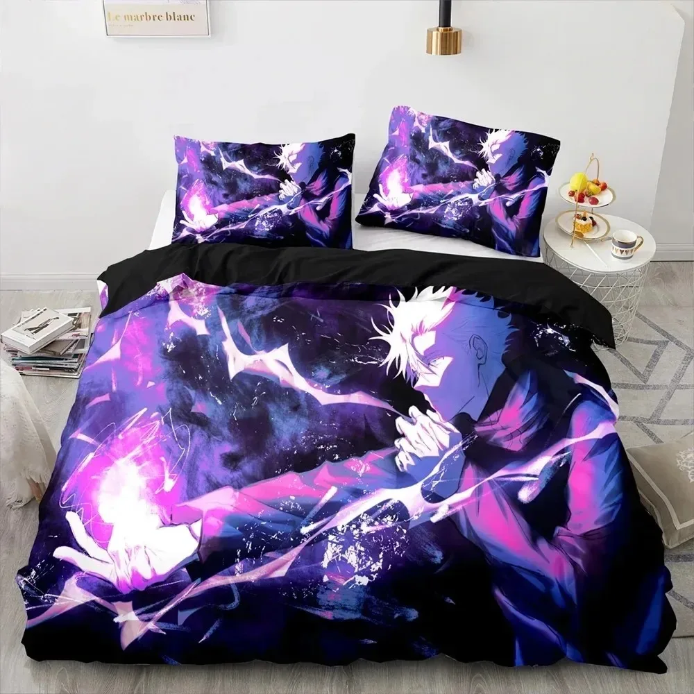 

Jujutsu Kaisen Bedding Set 3D Printed Suitable for Bedroom Duvet Cover Set With Pillowcases Kids Home Textile