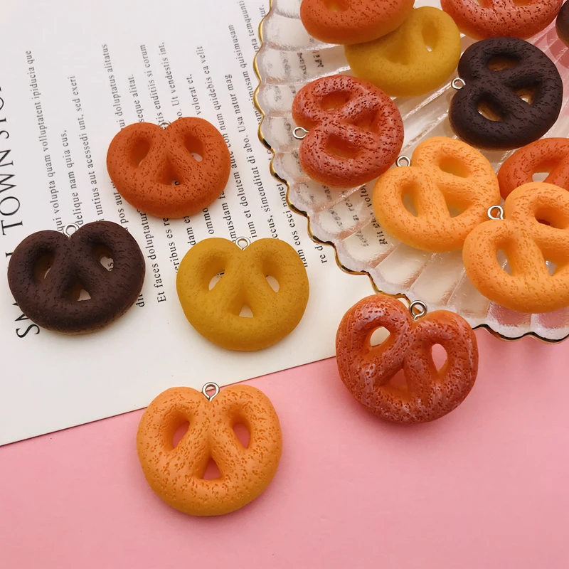 10pcs Hot Selling Resin Kawaii Big Cookie Charm for Keychain, Earring, Scrapbooking, DIY Making, Necklace