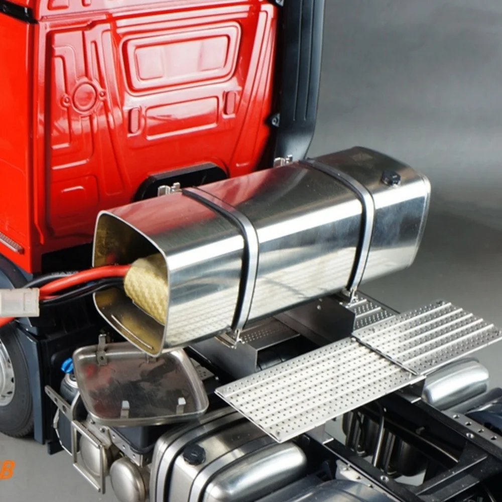 Plataforma de Pedal de trabajo de tanque de aceite de Metal, actualización de almacenamiento de batería para 1/14 Tamiya RC Scania 770S MAN Benz Volvo RC remolque Tractor