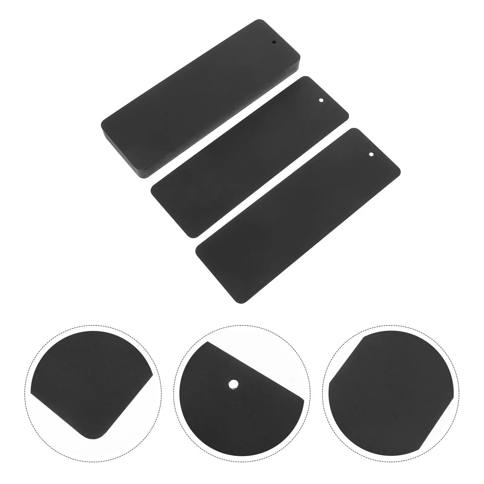 50Pcs Blank Bookmarks Black Cardstock Tags DIY Teacher Supplies School Craft Projects Page Markers Hanging Labels