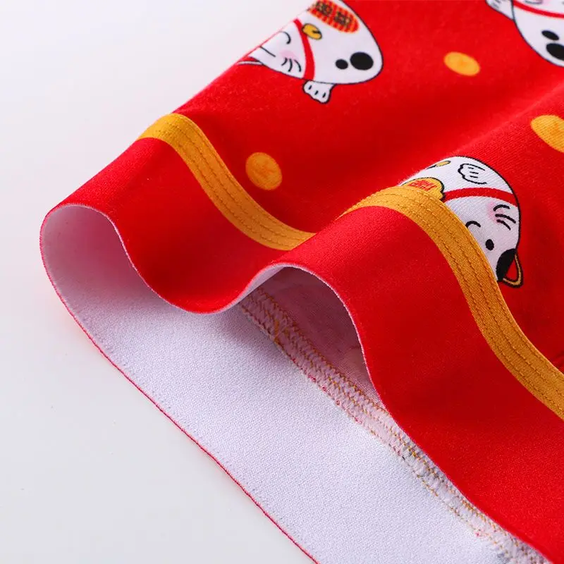 Elephant Nose Cotton Boxers For Men Red Sexy Seamless Underwear Shorts Breathable Underpants Panties Male Erotic Lingerie Shorts