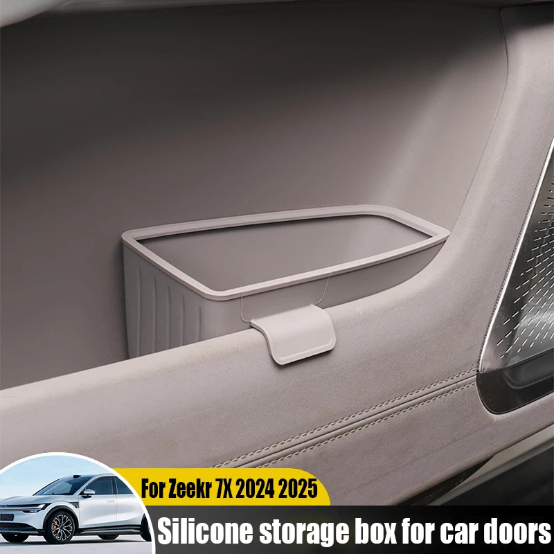 For Zeekr 7X 2024 2025 Silicone storage box for car doors interior storage accessories and on-board storage boxes