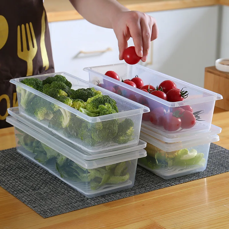 Kitchen Plastic Food Fresh-keeping Storage Container Refrigerator Meal Prep Organizer Fruit Vegetable Hermetic Boxes