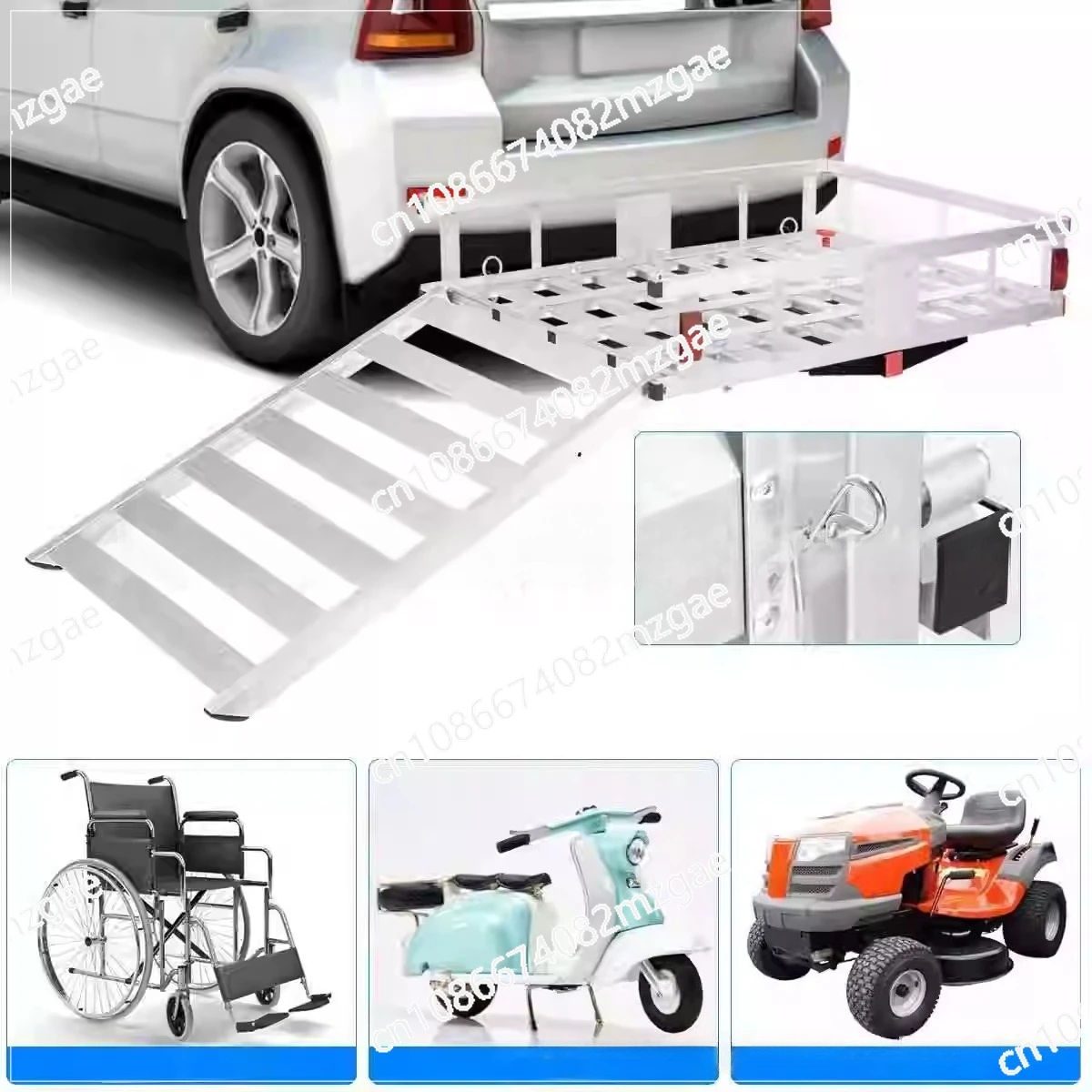 47/53/60 trailer type cargo transport vehicle 400/500lb capacity trailer type aluminum cargo basket, suitable for trucks