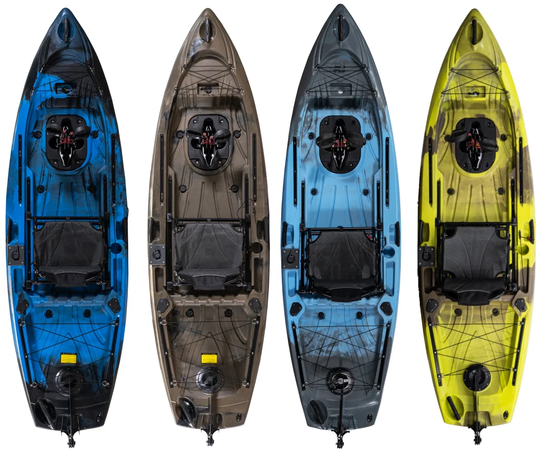 

10FT Sit-On-Top Fishing Kayak Durable Plastic HDPE Canoe for Water Sports Capacity 1 Persons 3m Length