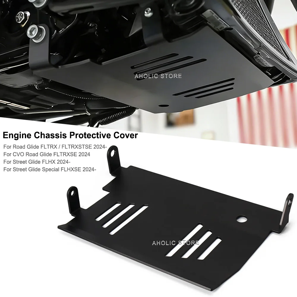 Engine Chassis Skid Plate For Street Glide Special FLHXSE CVO Road Glide FLTRXSE 2024 2025 Motorcycle Engine Chassis Guard
