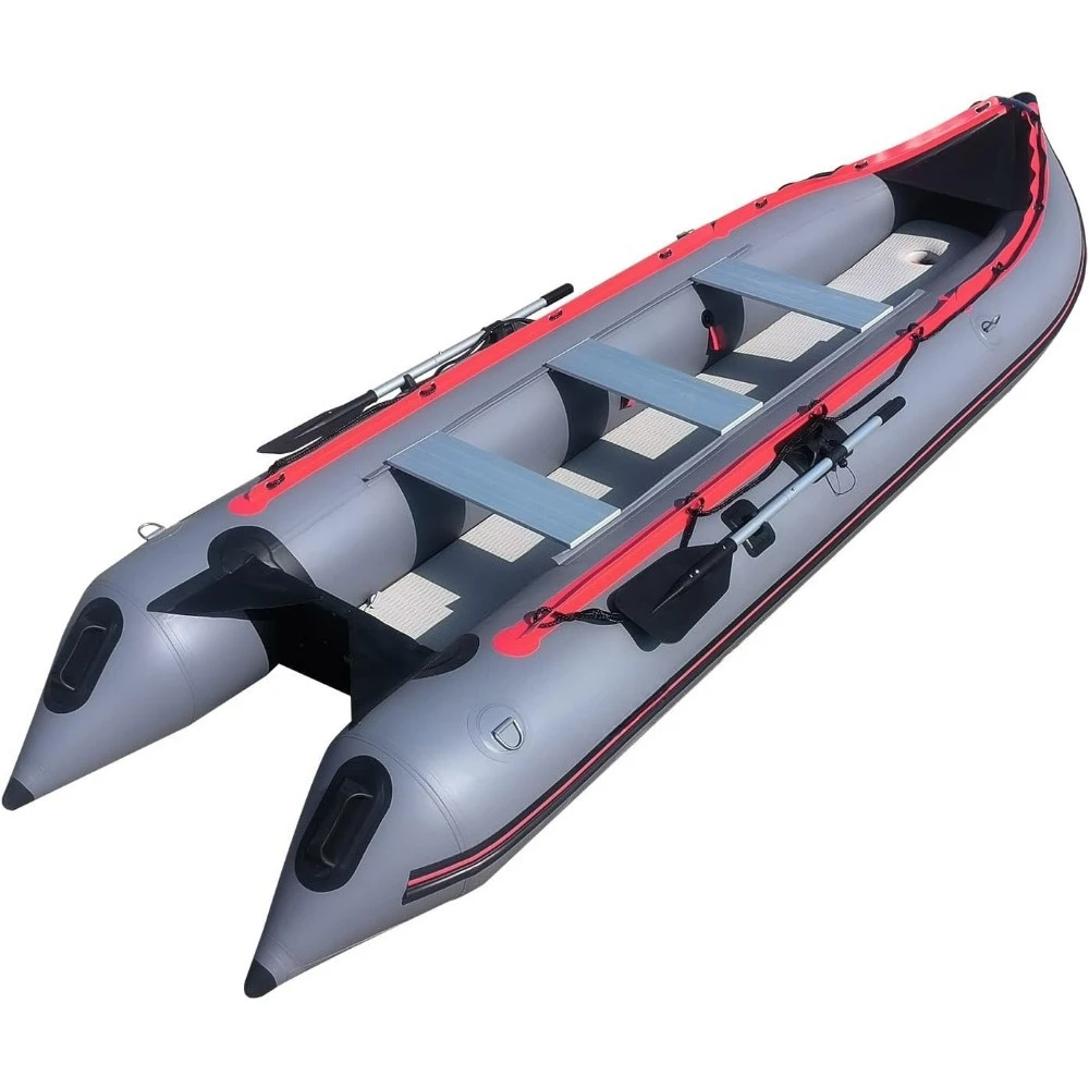 14.5Ft Heavy Duty Inflatable Kayak Boat Fishing Tender Kayaks Canoe Dinghy