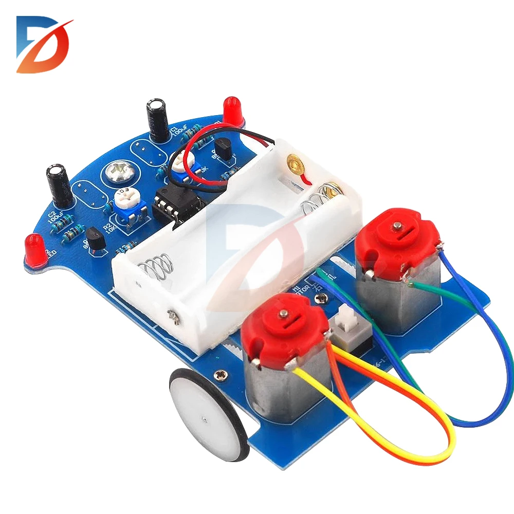 D2-5 Smart Cart DIY Kit LM393 Chip Automatically Tracking Patrol Car DIY Welding Experiment Teaching Practice Kit