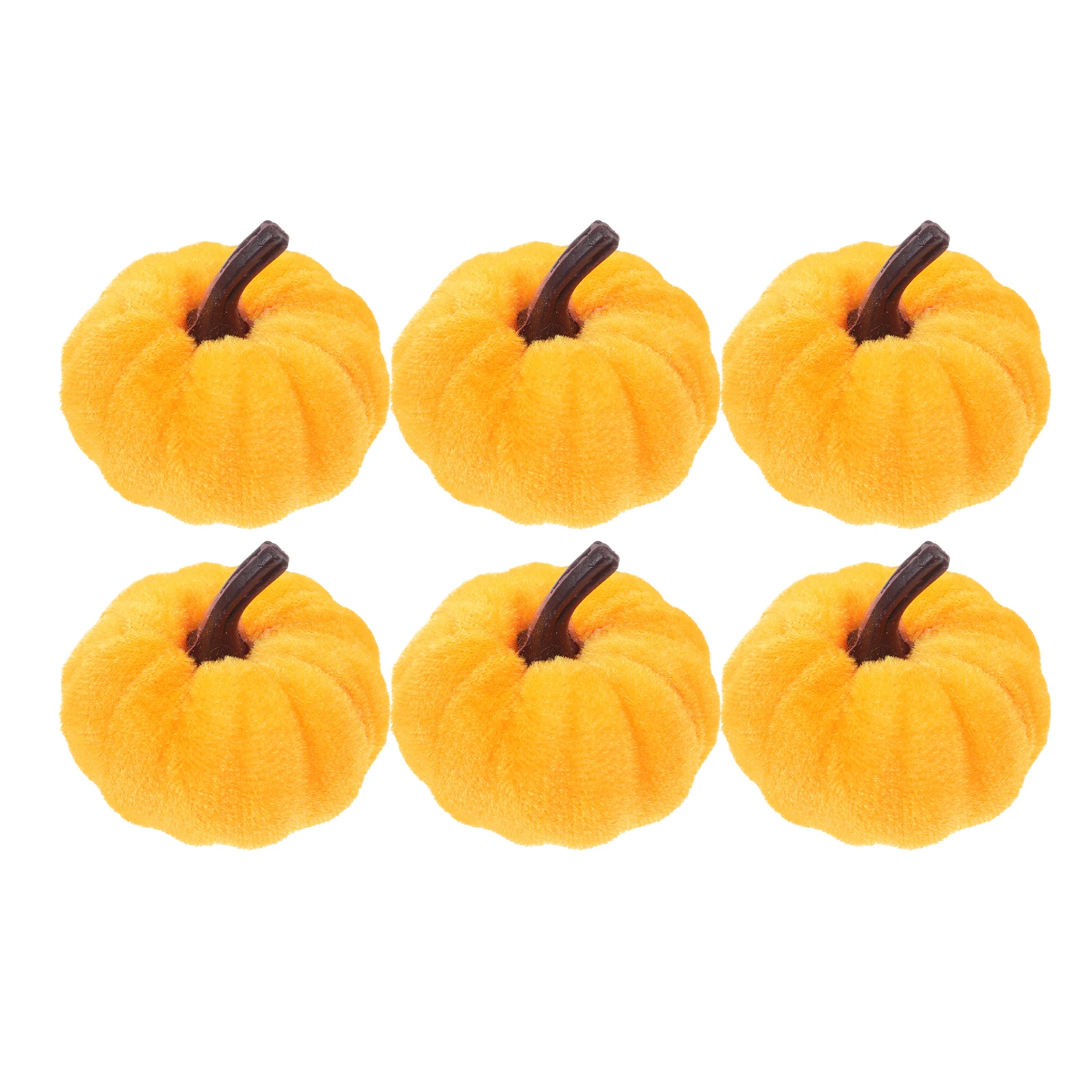 

6 Pcs Mini Pumpkin Decorations 2 17 Inch Artificial Velvet Pumpkins Home Farmhouse Fall Halloween Thanksgiving