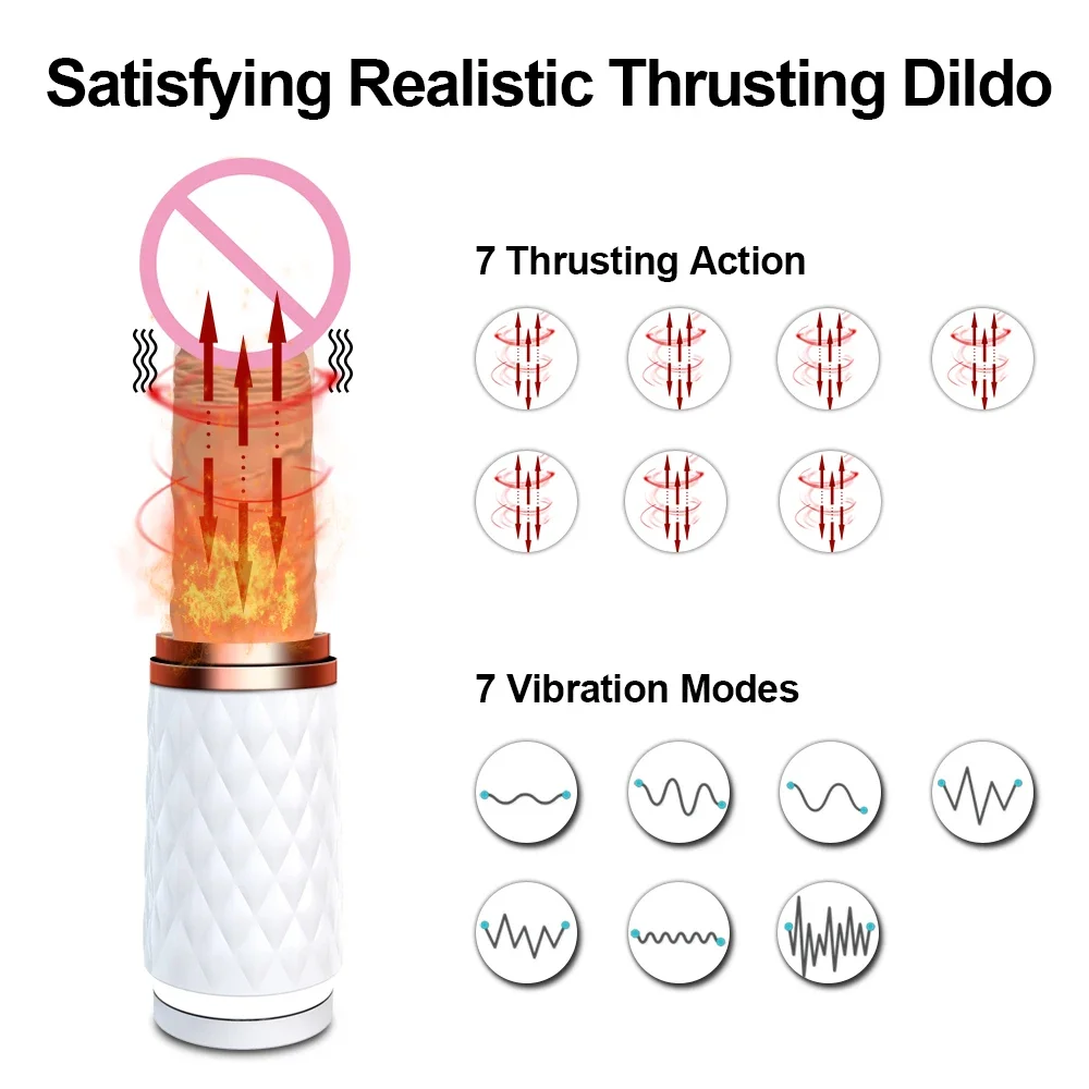 Automatic Thrusting Dildo G Spot Vibrator for Women with Suction Cup Adult Hand-Free Sex Fun  Sex Toy for Women Fast Orgasm