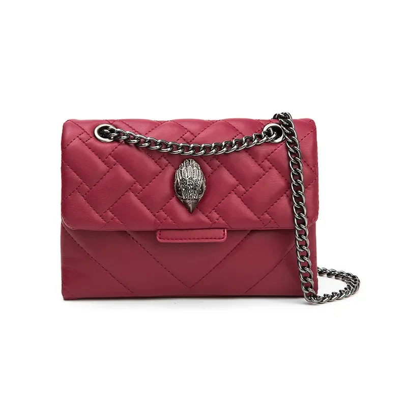 

KURT GEIGER LONDON Burgundy Luxury Designer Eagle Head Various Styles Chain Ladies Crossbody Bags for Women Purses and Handbags