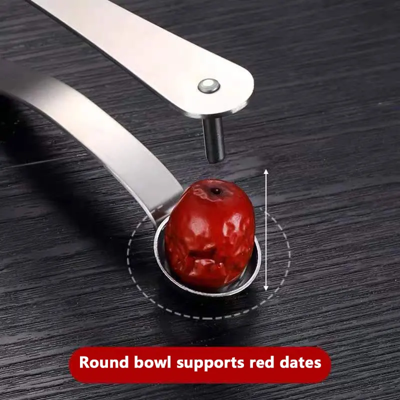 1PC Silvery Stainless Steel Red Date Cherry Corer Hawthorn Corer Household Cherry Seeder Kitchen Tool for Cutting Fruits