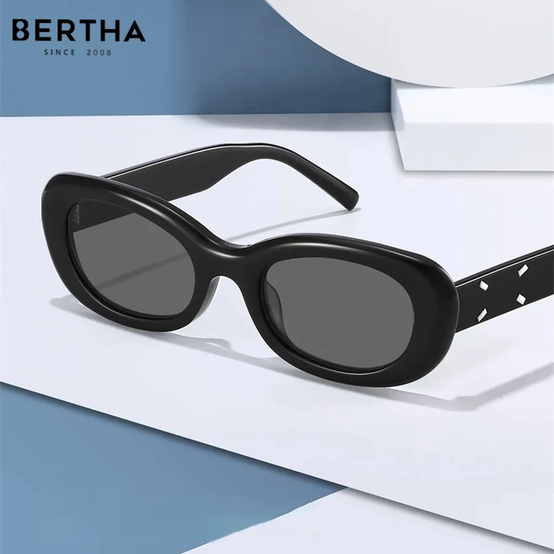 

BERTHA Sunglasses Classic Cat Eye Sunglasses Premium UV Protection Glasses Women's Tide Advanced Sense Slim Elegance Eyeglass