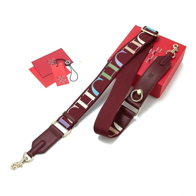 Correa de hombro portátil para mujer, accesorios de equipaje con textura Jacquard clásica Retro de marca de lujo a la moda