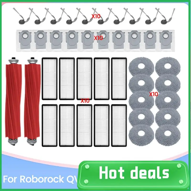 

B69A Vacuum Brush HEPA Filter Mop Cloth Dust Bag Replacement For Roborock QR 798 / QR 598 / QV 35A Spare Parts