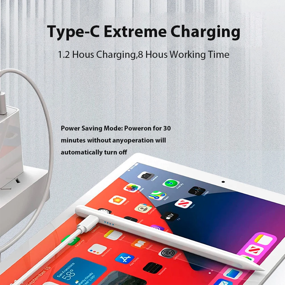 لجهاز Ipad Pencil Extra Long Standby Apple Pencil Tablet Stylus مع الامتزاز المغناطيسي Ipad Pencil Tablet ملحق اللمس #5