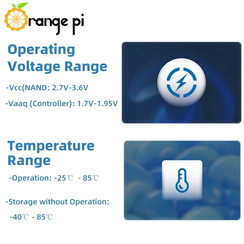 Orange Pi EMMC Module 32GB 64GB 256GB Fast Read and Write Speeds High Cost Performance for Orange Pi 5 Plus 3B