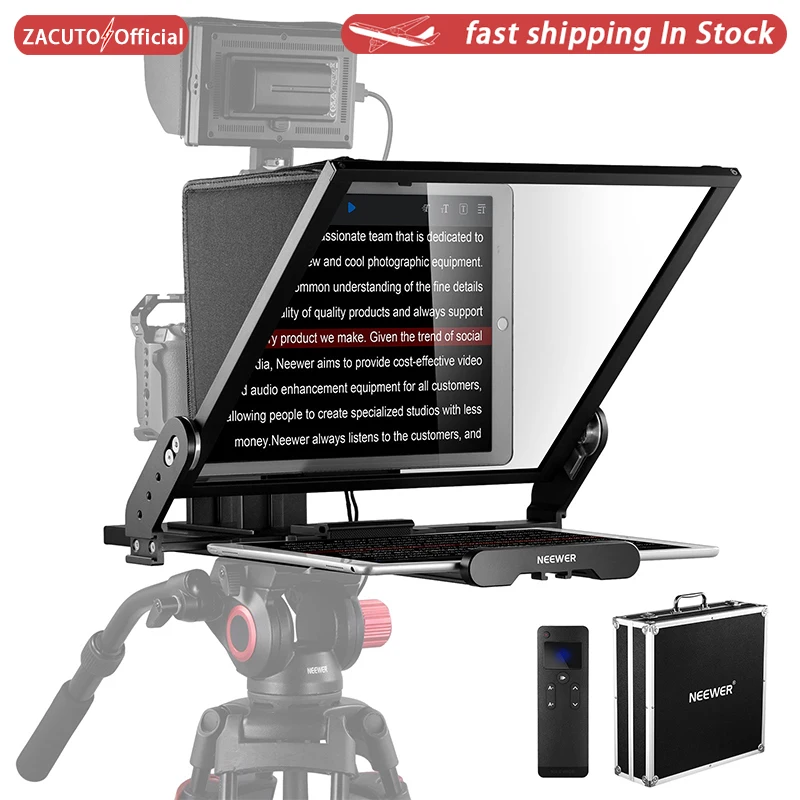 

NEEWER X17 II Remote Teleprompter For Sony Canon Nikon Fuji Camera Compatible with any tablet up to 14.3 x 9.2/36.5cm x 23.5cm