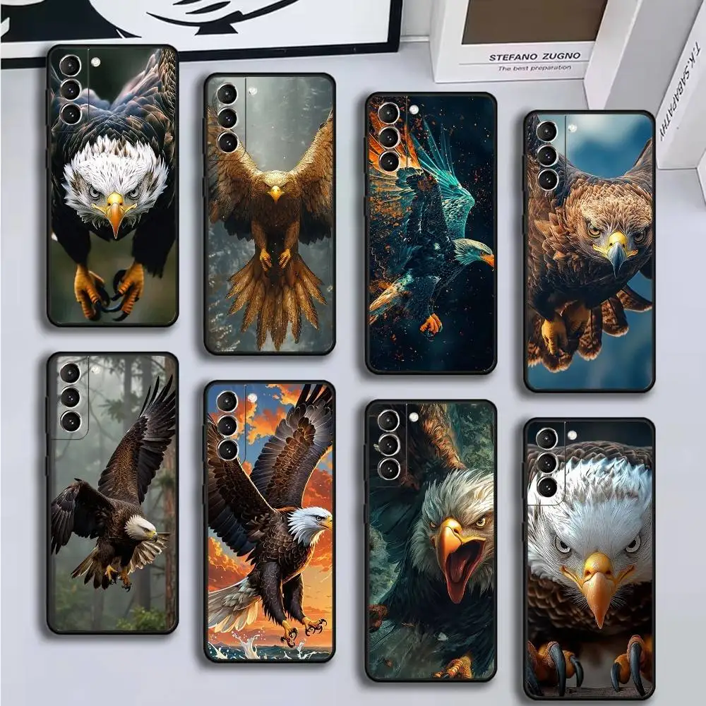 

Birds COOL Eagle Phone Case For Samsung GalaxyA13,21s,22,31,32,52,53,71,72,73,Soft Black Cover