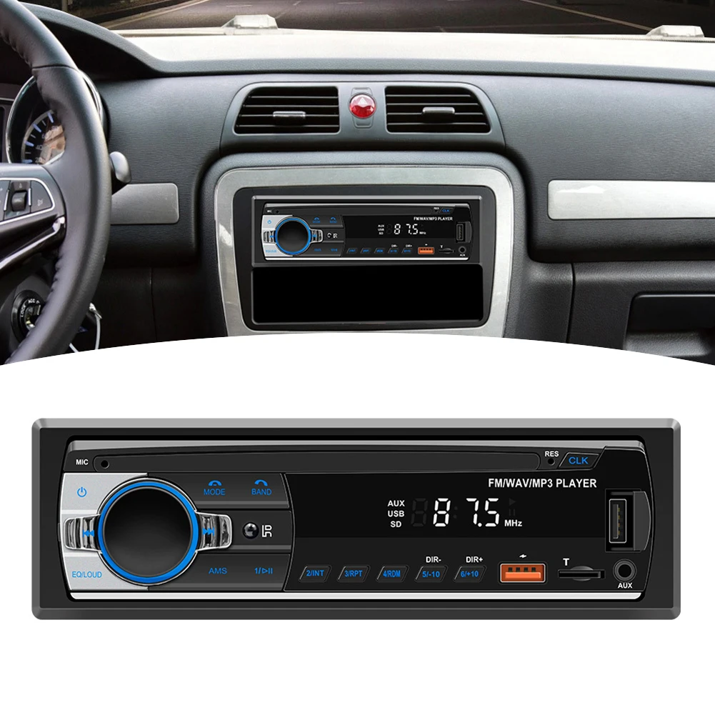 Daily Commute Car MP3 Player AUX Input Stereo 60w Powerful Sound System Usb Audio Player 178x50mm In Dash Installation