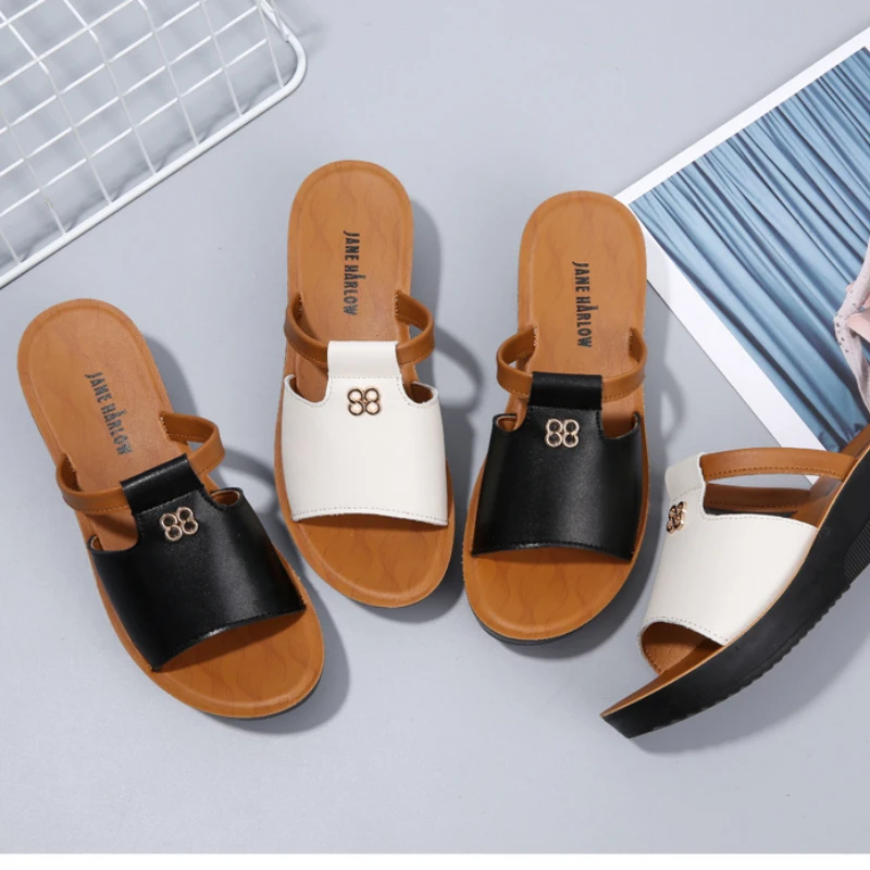 Platform Slippers Outdoor Fashion Wedges Shoes for Women Non-slip Leisure Ladies Slipper Casual Increase Woman Sandals Sandalias