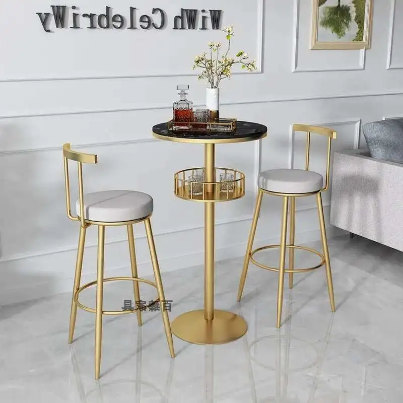 أكل الدائمة الجانب طاولات بار عالية المطبخ المنزل الصناعية كوكتيل طاولة طعام مطعم فاخر ميسا Comedor الأثاث Zt50bt